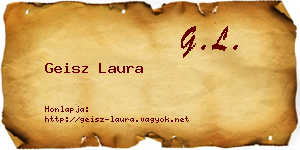 Geisz Laura névjegykártya